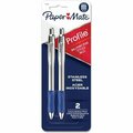 Paper Mate Pens, Ballpoint, Profile, Retractable, Blue Ink, 1.0mm, GY, 2PK PAP2130519